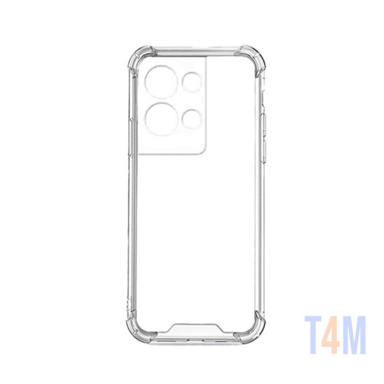 Funda de Silicona con Esquinas Dura para Oppo Reno8 Pro Transparente